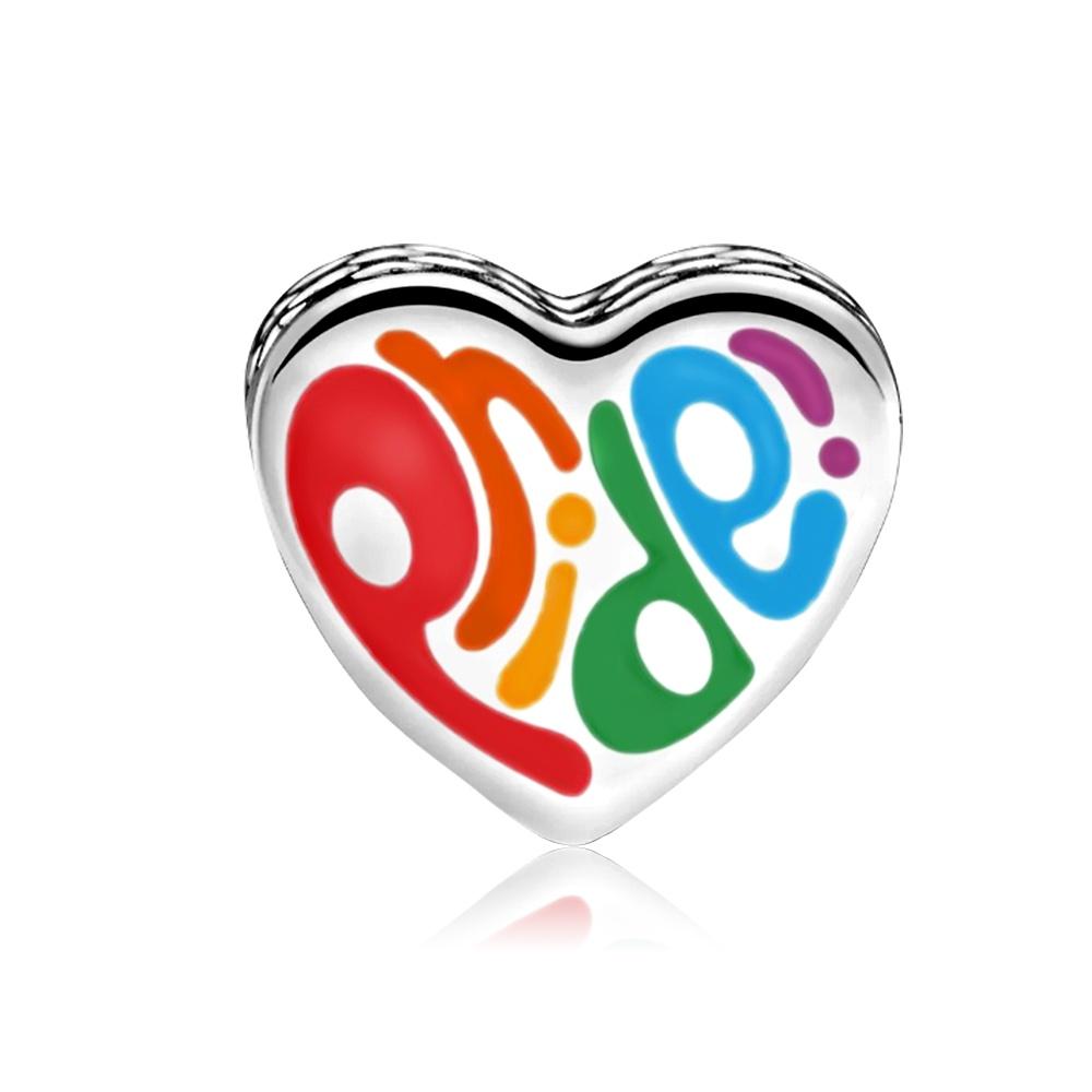 Original Colorful Pendant Chakra Rainbow Charm Fit Bracelet Diy For Women Elegant Bead Pride Month Love Mother'Day Gifts