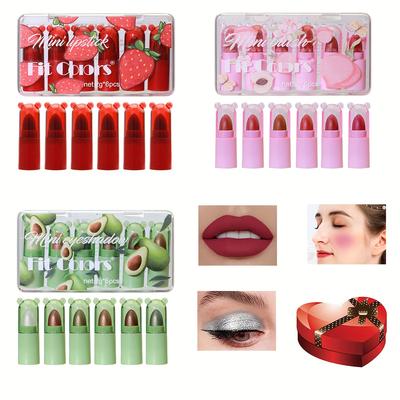 Six Color Mini Multi-function Suit Lipstick Powder Blusher Eye Shadow 6 Pcs Mothers Day Gifts