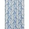 Pack of 2  Polyester Floral Print Window Curtain Regular Print 135 GSM , White & Blue