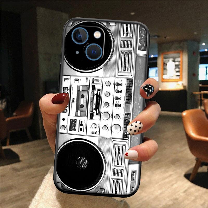 Cassette Vintage Boombox Tape New High-End Shell Phone Case for iPhone SE X XS XR 16E 11 17 Pro Max 8 7 6 6s Plus Air