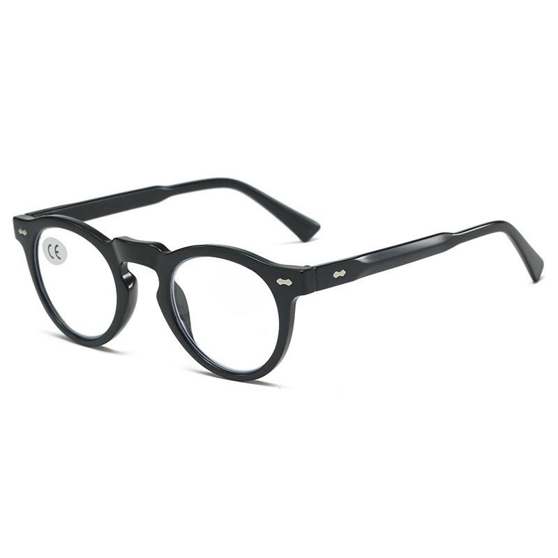 Small-Frame Round Blue Light-Blocking Presbyopia Glasses Men's and Women's Minimalist Versatile High-Definition Reading Glasses