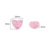 TX23 70pcs 10x9mm Candy Color Petite Acrylic Minimalist Inner Peach Heart Charm Bead DIY Handmade Jewelry Bracelet Accessories