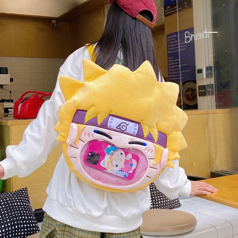 

Узумакі Сакура Харуно Наруто Мультяшний візерунок Плюшевий рюкзак Мила сумка Студент Naruto,Small