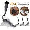 2PCS Farm Tool Hoes Triangle Small Tip Hoe Agricultural Land Turning Loose Soil Hoe Hand Plow Garden Tool Manual Plough Rake Hoe