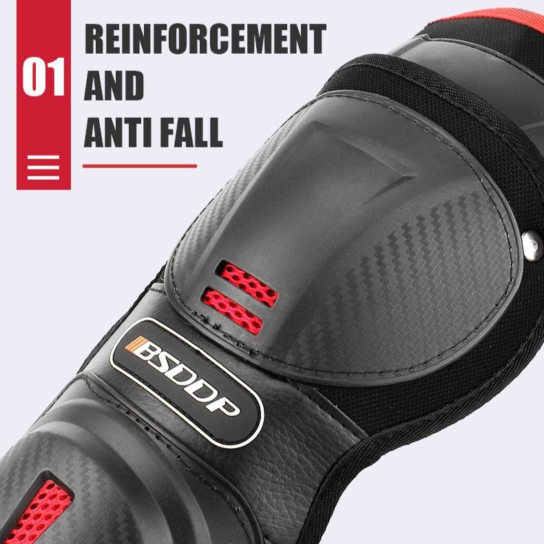 4Pcs Motorrad Knie Pads Ellenbogen Pads Einstellbare Knie Cap Pads Protector Ellenbogen Rüstung für Erwachsene