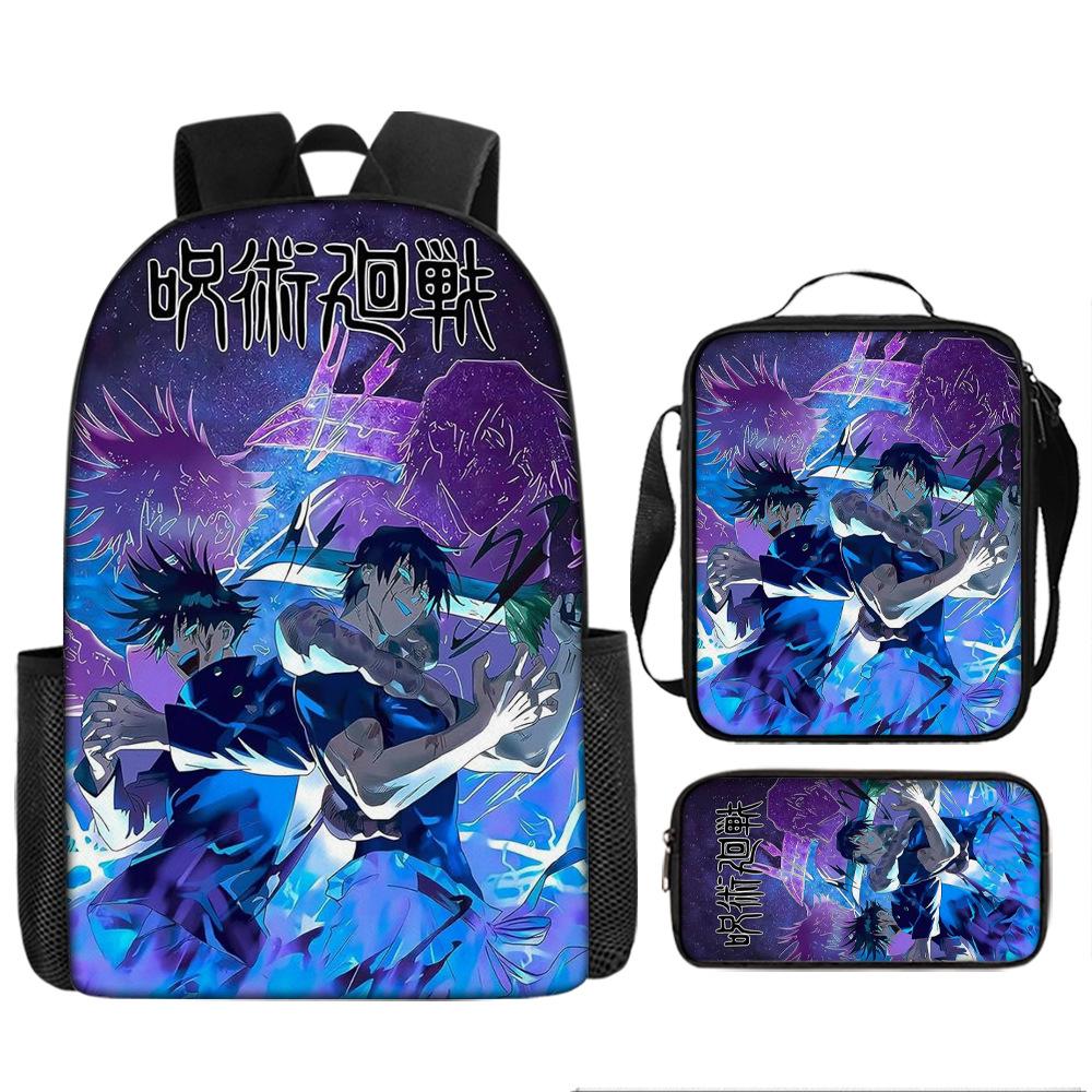 Spell Return Battle School Bag Elementary School Student Animation Backpack Large Capacity Three-piece Set