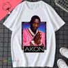Najlepsze z Akon Klasyczna Okładka Albumu Najlepsze Ubrania Y2k dla Kobiet Męska Koszulka z Nadrukiem Luźne i Dopasowane Damskie Goth