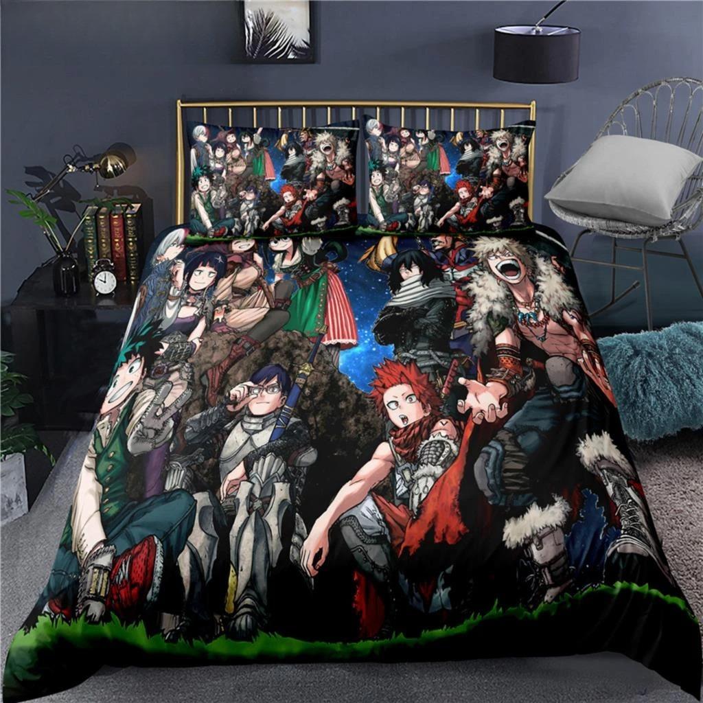 Hot My Hero Academia 3D Printed Bedding Set Duvet Covers Pillowcases Comforter Bedding Set Bedclothes Duvet Cover 200x200