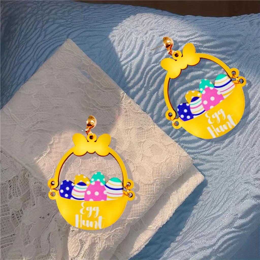 Easter egg earrings, earrings, Easter celebration, holiday gifts, atmosphere, hot sale, new