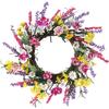 Colourful Flowers Wreath Decorative Wreath Artificial Flower Front Door Wreaths for Farmhouse