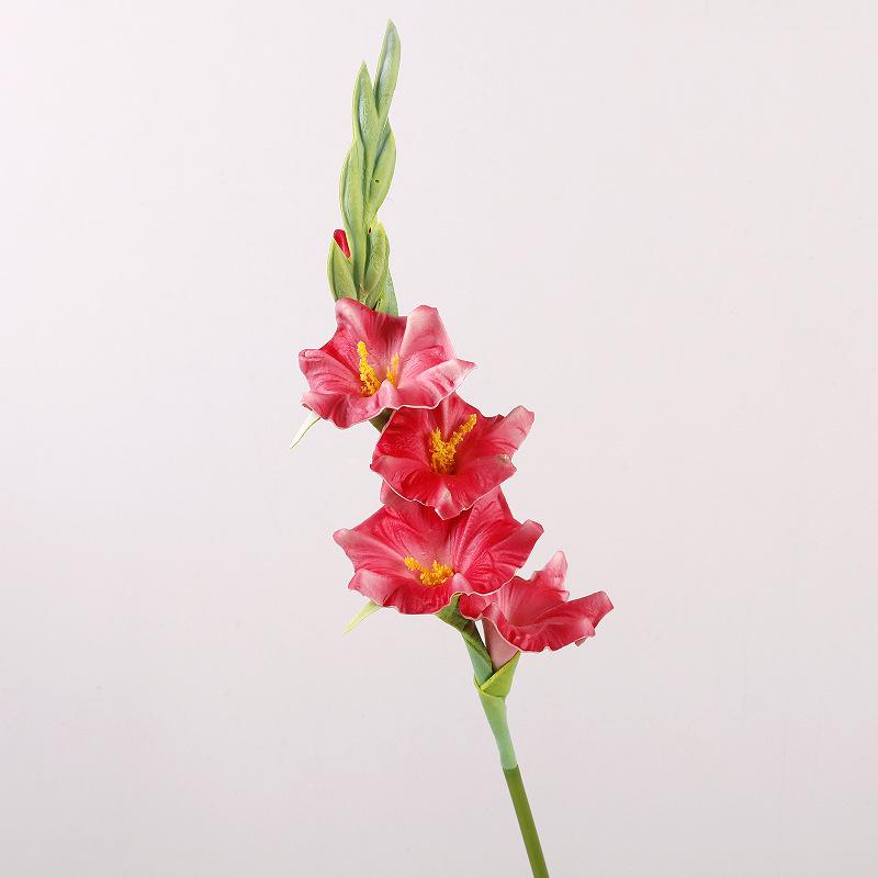 High-Quality PU Gladiolus Artificial Flower for Home & Wedding Decoration