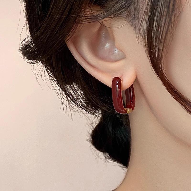 Versatile Retro Style High-end Square Fashion Earrings