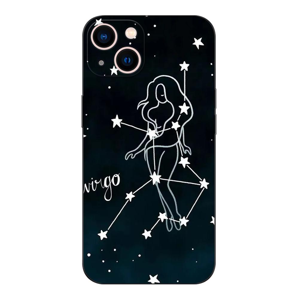 Black Tpu Case For Samsung Galaxy M53 M13 M62 A12 A22 A22S A32 A42 A52 A52S A72 4g 5g A20S Zodiac Sign