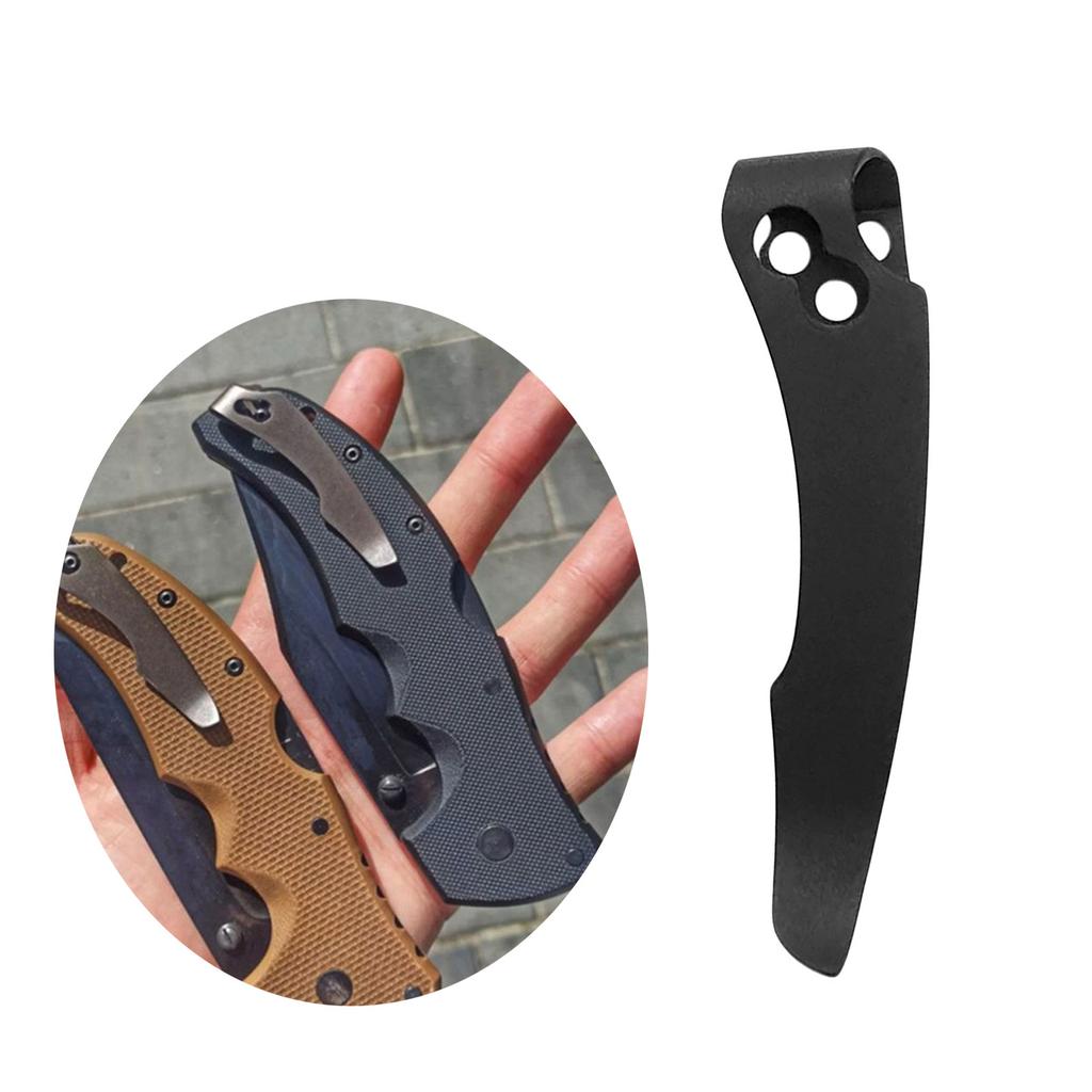 Folding Knifee Back Clip Knifee Tool DIY Accessories Titaniums Alloy Folding Knifee Holder Knifee Pocket Back Clip
