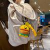 MINISO Cartoon Burger Mini Pendant Food PU Leather Keychain Burger Pizza Donut Food Bag Accessories