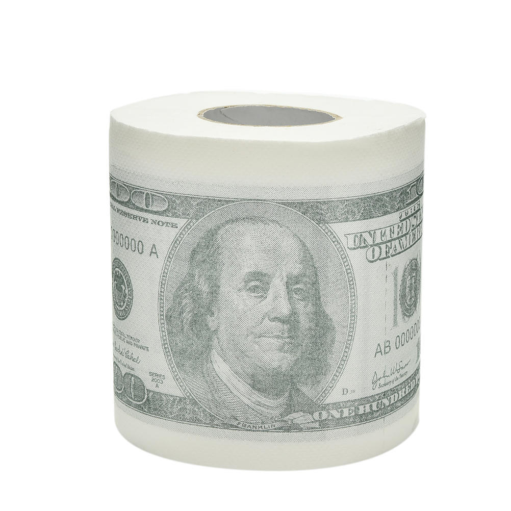 100,00 - Toilettenpapierrolle im Wert von 100 Dollar + 1 Million Dollar