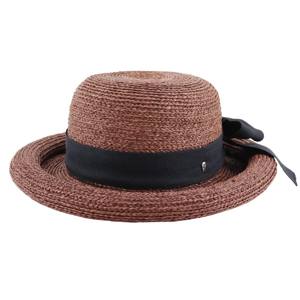 HELEN KAMINSKI ROLLED Other hats beige Raffia Women Used