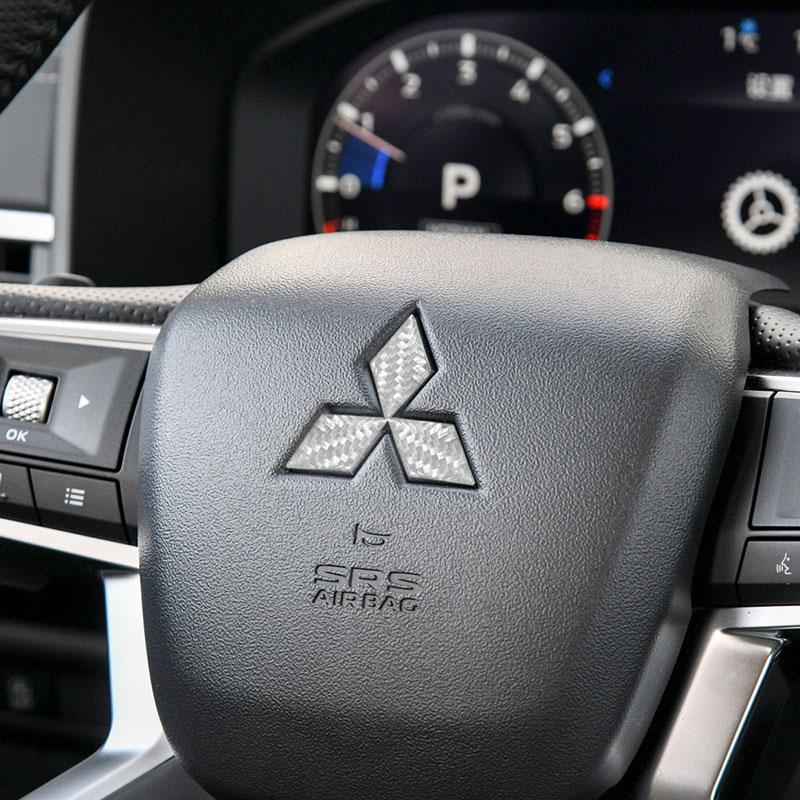 1ks Carbon Fiber Carbon Fiber Carbon Center Emblém Nálepka pro Outlander RalliArt ASX Pajero Lancer interiérový dekor