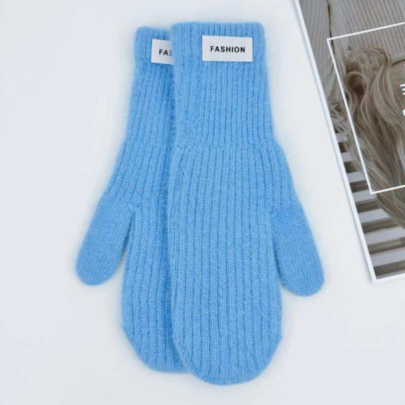 Women's Winter Warm Gloves Outdoor Antifreeze Protective Gloves for Young Girls