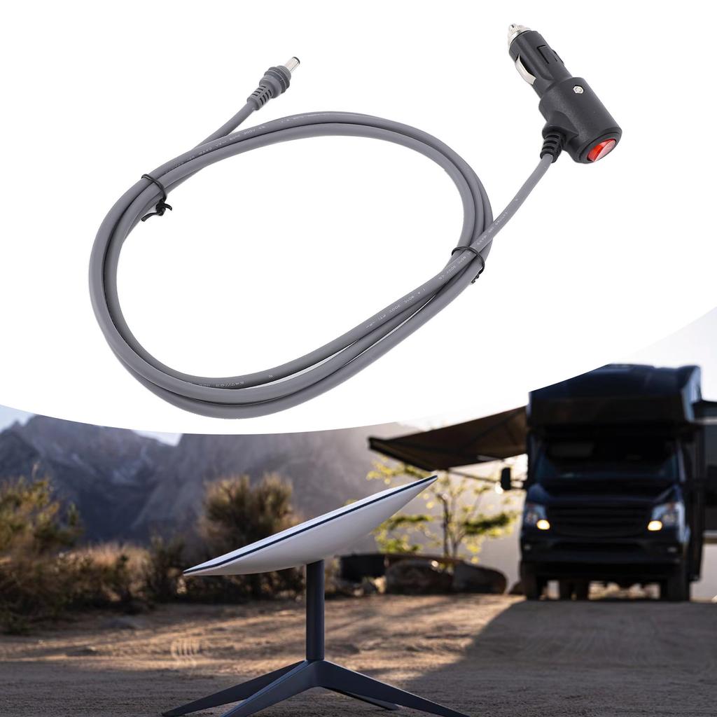 Power Cable 16.4 Feet 12V to 24V Replacement Dish with Red Copper Material for Cars Trucks Buses Boats