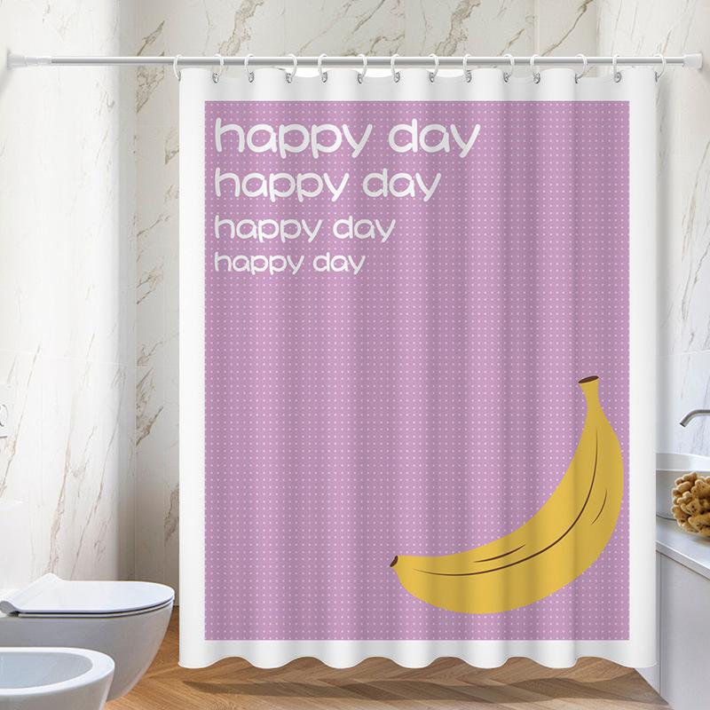 Cartoon Fun Series washable Dirt-Resistant Shower Curtain Shower Head waterproof Polyester Bath Curtain For Home Decor