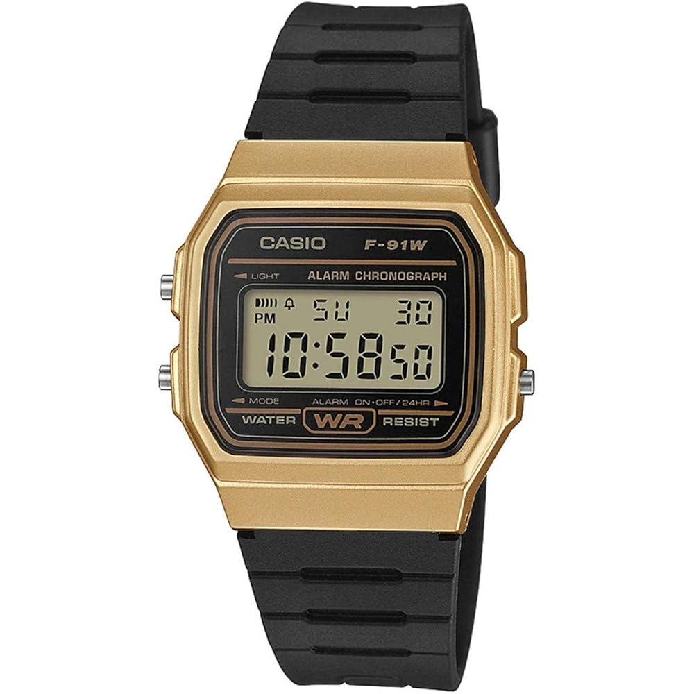 Casio F-91WM-9A Quartz Watch Unisex Gold Color Classic Design