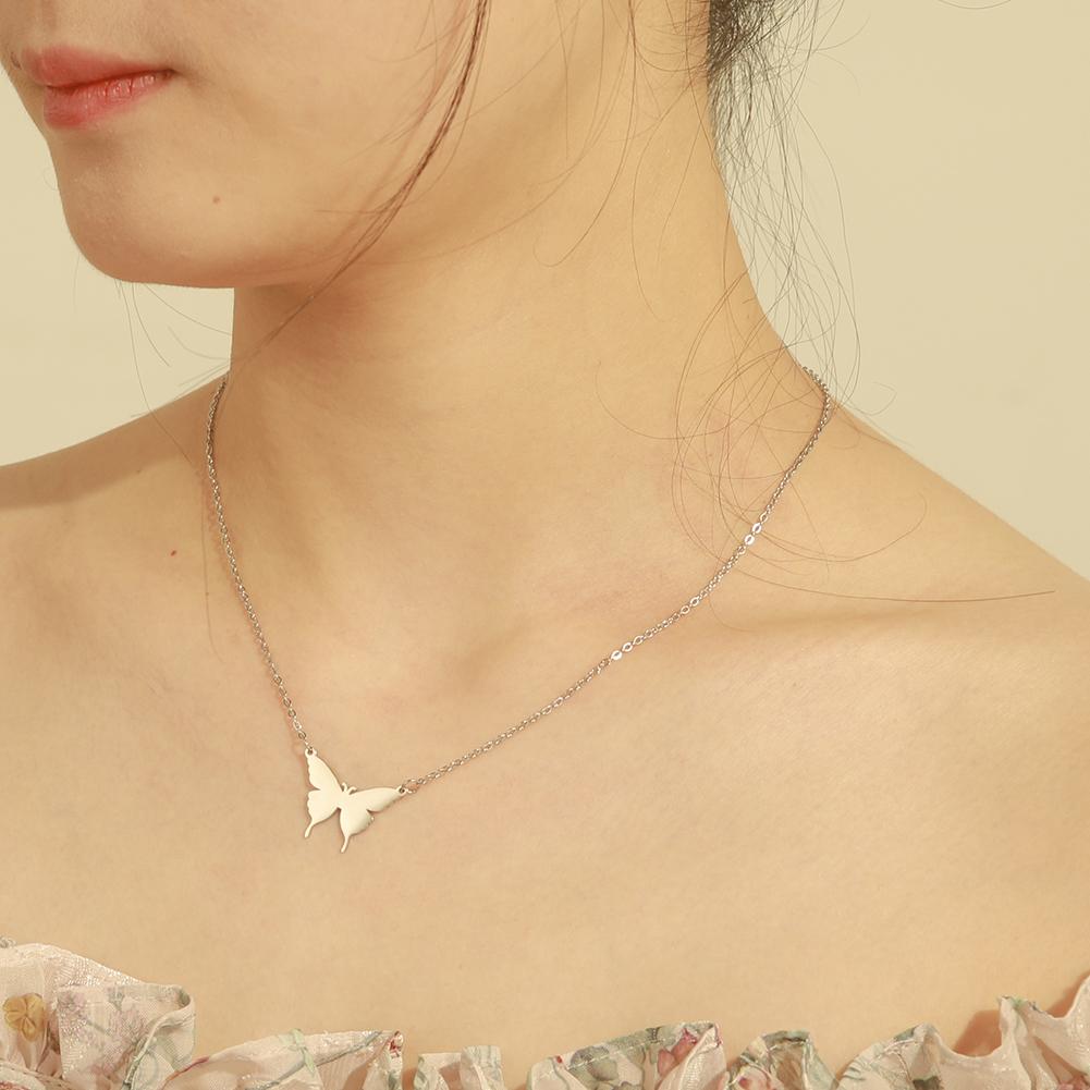 New In Butterfly Choker Necklace for Women Stainless Steel Gold Neck Chains Fashion Jewelry Gifts