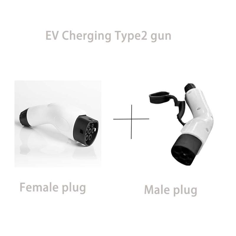Type2 EV Portable Charger 16A 7KW 3.5KW 11KW Type2 IEC 62196 Adapter Charging Plug EVSE for Electric Car