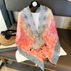 Cotton and linen long sunscreen shawl women's 2025 new ethnic style travel photo thin summer beach silk scarf scarf