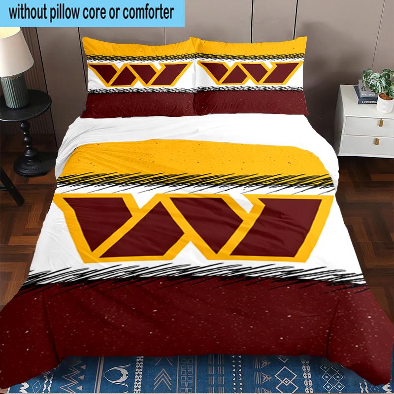 Washington Commanders Map 3PCS Bedding Set 2D Printing (Includes 1 Duvet Cover + 2 Pillowcases Coreless), Bedroom decor,Fan gift