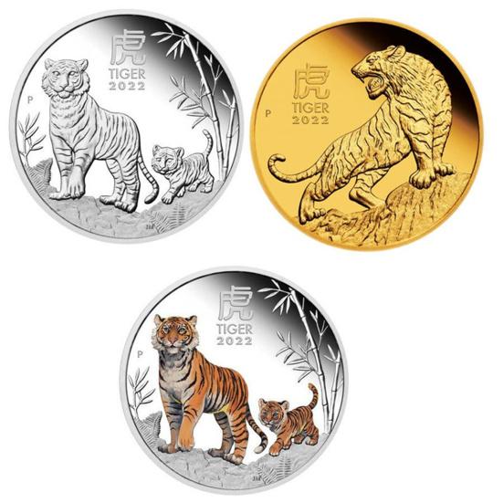 Moneda Conmemorativa 2022 Decorativa Patrón de Tigre Acero Excelente Regalo Hermosa Moneda para Fiesta