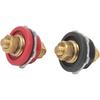 Car Thru Panel Battery Terminal Connector 2 Pcs, 3/8in Automotive Feed Thru Battery Terminal Connectors with Silicone Terminal Covers, Solid Zinc and