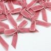 (50 Pcs/pack)5*5cm Velvet Bow Flesh Pink Colourful Ribbon Bows Small Size Polyester Satin Ribbon Bow Flower DIY Craft Decoration