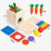 Coin Wooden Operated Carrot Pulling Stick Multifunctional Game Box Toys Kid