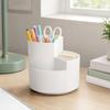 Yousheng 360 Degree Rotating Pen Holder, Large Capacity Multi-compartment Pen Holder, Desktop Organizer for Office School Home