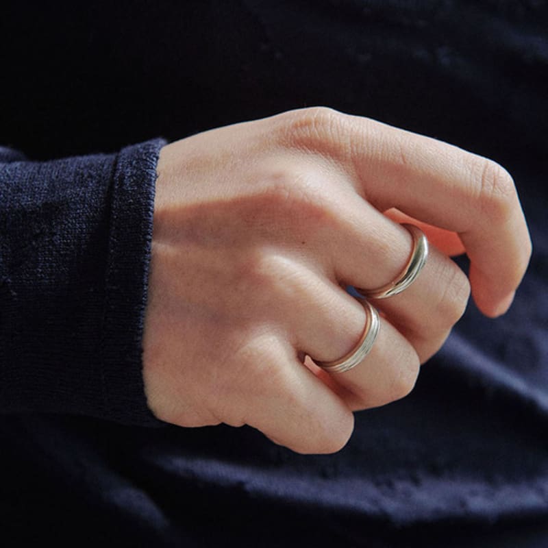 Green [925 Silver] Five.silver.205 / Mini Soar Ring