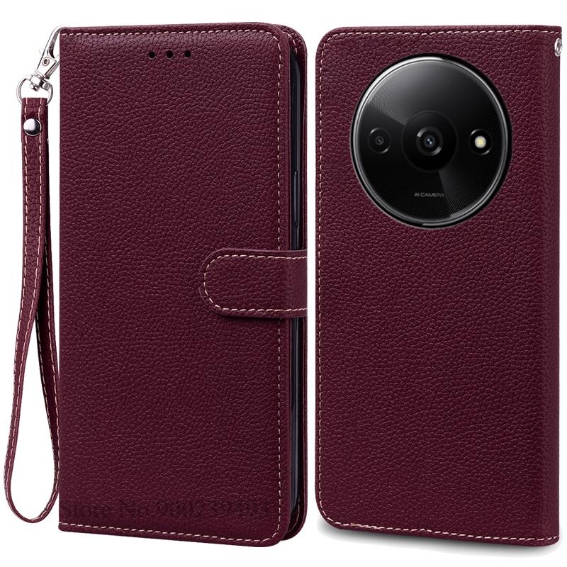 Für Redmi A3X Fall Leder Flip Brieftasche Abdeckung Für Xiaomi Redmi A3X Fall Buch Brieftasche Abdeckung Für Redmi A 3X A3X Fall Coque Fundas