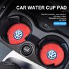 2pcs Car Suede Coaster Water Cup Holder Drink Pad Auto Interior Accessories For Volkswagen VW Golf 4 6 7 GTI Tiguan Passat B5 zr8