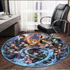 Demon Slayer Print Round Rug, Washable Floor Carpet, For Entryway Dorm Laundry Room Office Study, Home Decor Birthday Christmas Gift