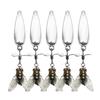 5Pcs Metal Propeller Fishing Lures Compact Portable Easy to Use Fly Spinning Propeller Metal Sequin Hard Baits