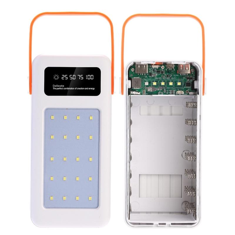 DIY 28 X 18650 PD QC3.0 USB 10W 22.5W Battery Storage Box Fast Wireless Charging Power Bank Case 18650 Battery Holder