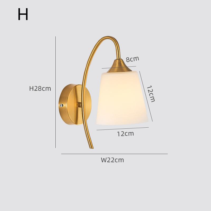Modern Minimalist Bedside Wall Lamp Nordic Creative Corridor Aisle Glass Led Wall Lights Indoor Living Room E27 AC 110V 220V
