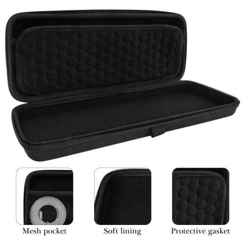Linkidea Compact Hard Travel Case for 65% Keyboard Knob, 68-Key Wireless/Wired Keyboard, Portable Storage Box Bag for Keychron Q2 V2, FNATIC STREAK65,