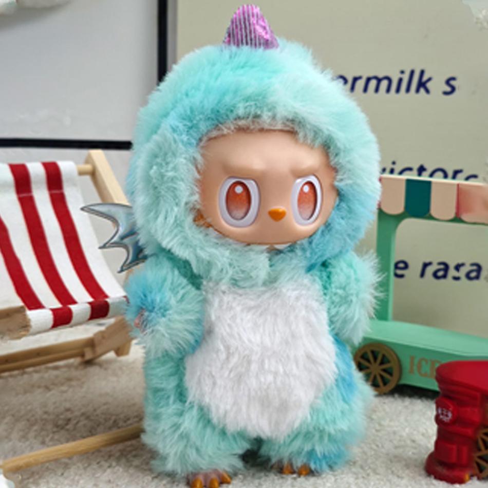 17cm Labubu Clothes Halloween V1 A2 A3 Plush Doll Accessories Labubu Designer Clothes Pumpkin Costume Set