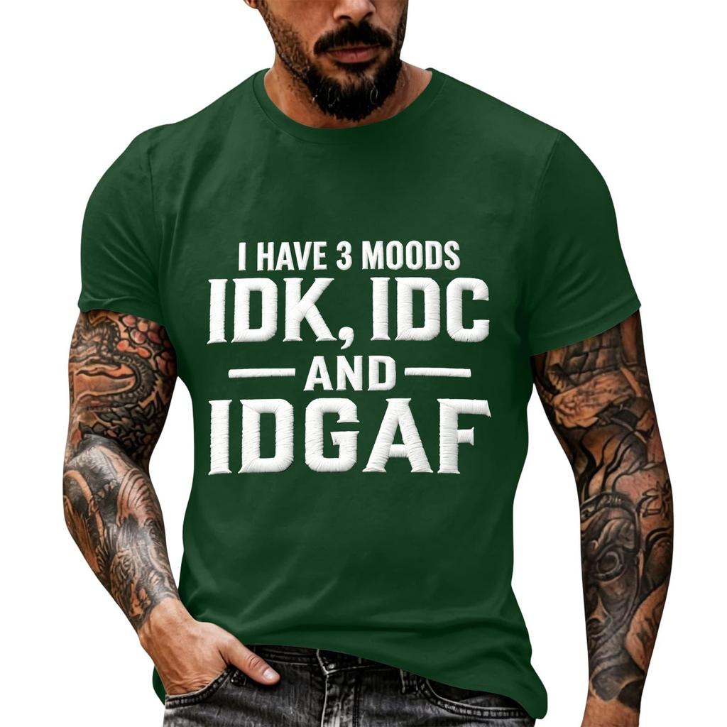 Unisex Funny Casual Neck Short Sleeve T-Shirt
