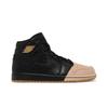 Damen Air 1 Retro High Premium 'Dipped Toe - Schwarz' (Damengrößen) Schwarz / Metallic Gold Vintage Basketballschuhe AH7389 007