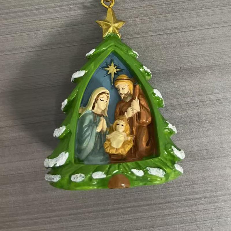 Christmas Holy Manger Nativity Figurine Xmas Home Decor Handmade