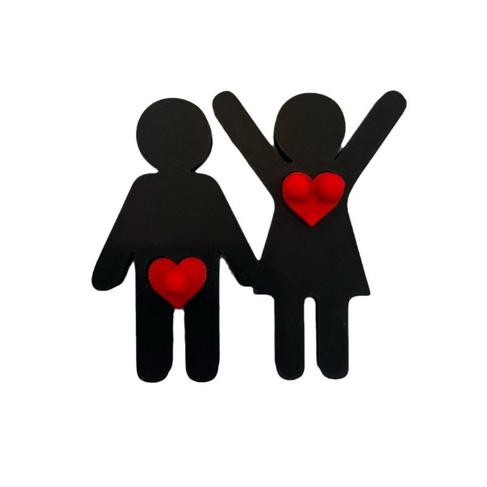 

Брелок для пар. Симпатичний креативний настінний брелок. Декоративна підвіска для входу One Size чорний