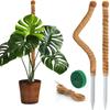 PVC Moss Pole for Indoor Plants - Coir Plant Support Stake