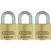 45/20 Brass Padlocks Abus - Set of 3 - Daily Use - 3 Keys